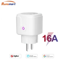 runsmart zigbee smart plug socket compatible with philips hue requires hub alexa echo can be paired with google home voice