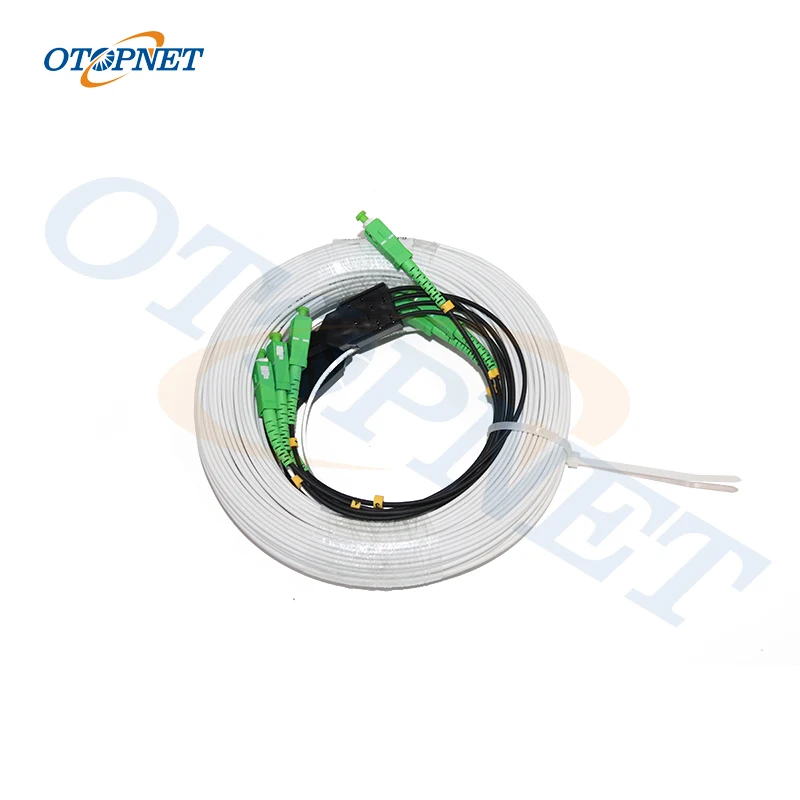4 SC APC соединитель 300 м внутренний 2 стальной FTTH волоконно-оптический кабель