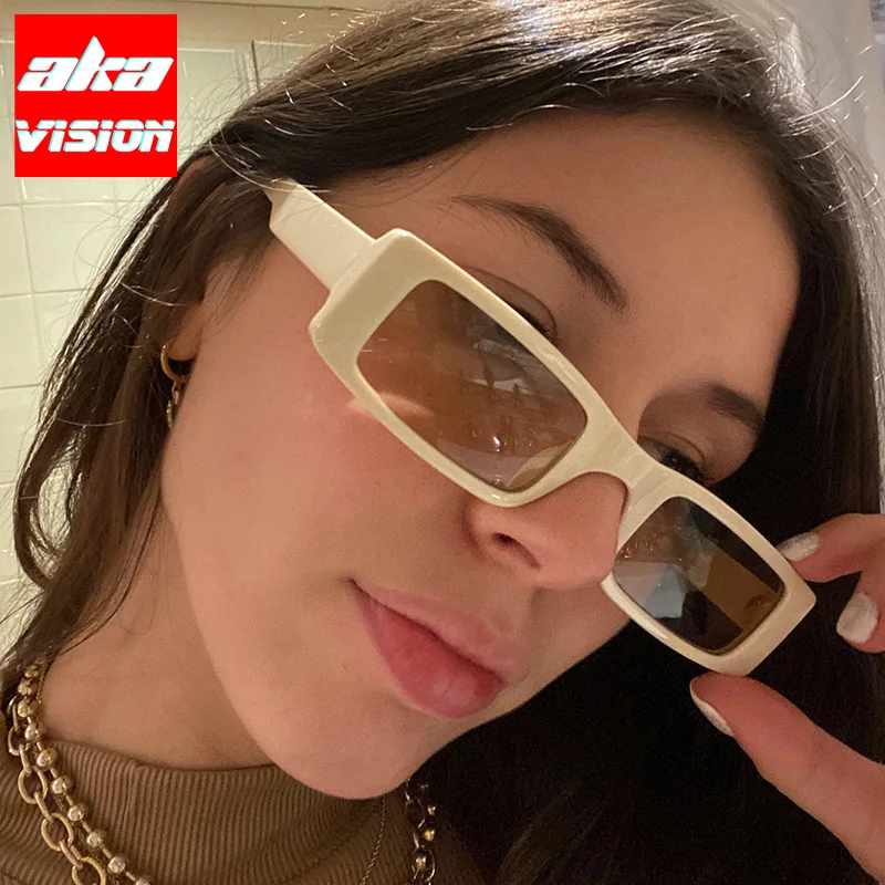 

AKA VISION Small Square Sunglasses Women Vintage Small Frame Glasses for Women Rectangle Shades Women Luxury Gafas De Sol Mujer