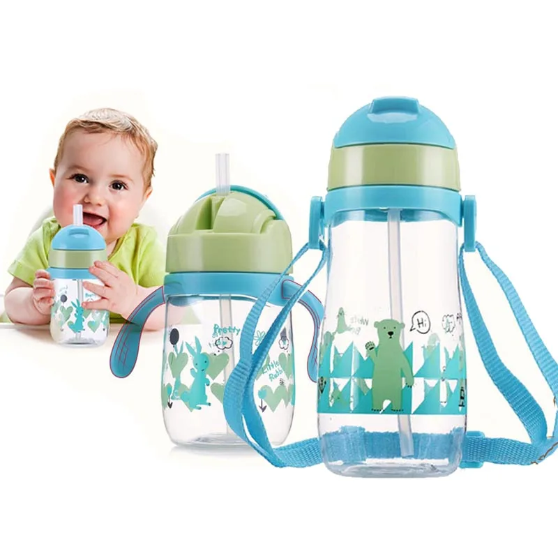 Детские соломенные Питание Молоко чашки портативный горячей воды обучение