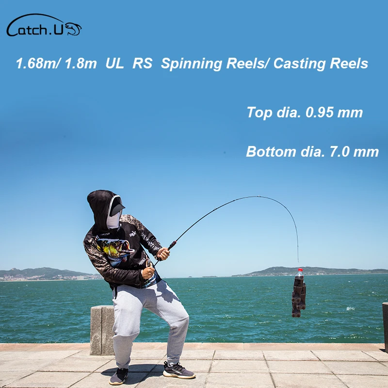 

Spinning Casting Fake Lure Fishing Rod Carbon 1.8M 1.68M UL RF Power: M Lure Rods Ul Rod Baitcasting Rod