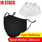 Маска для лица с фильтром Pm2.5, моющаяся, с фильтром из активированного угля