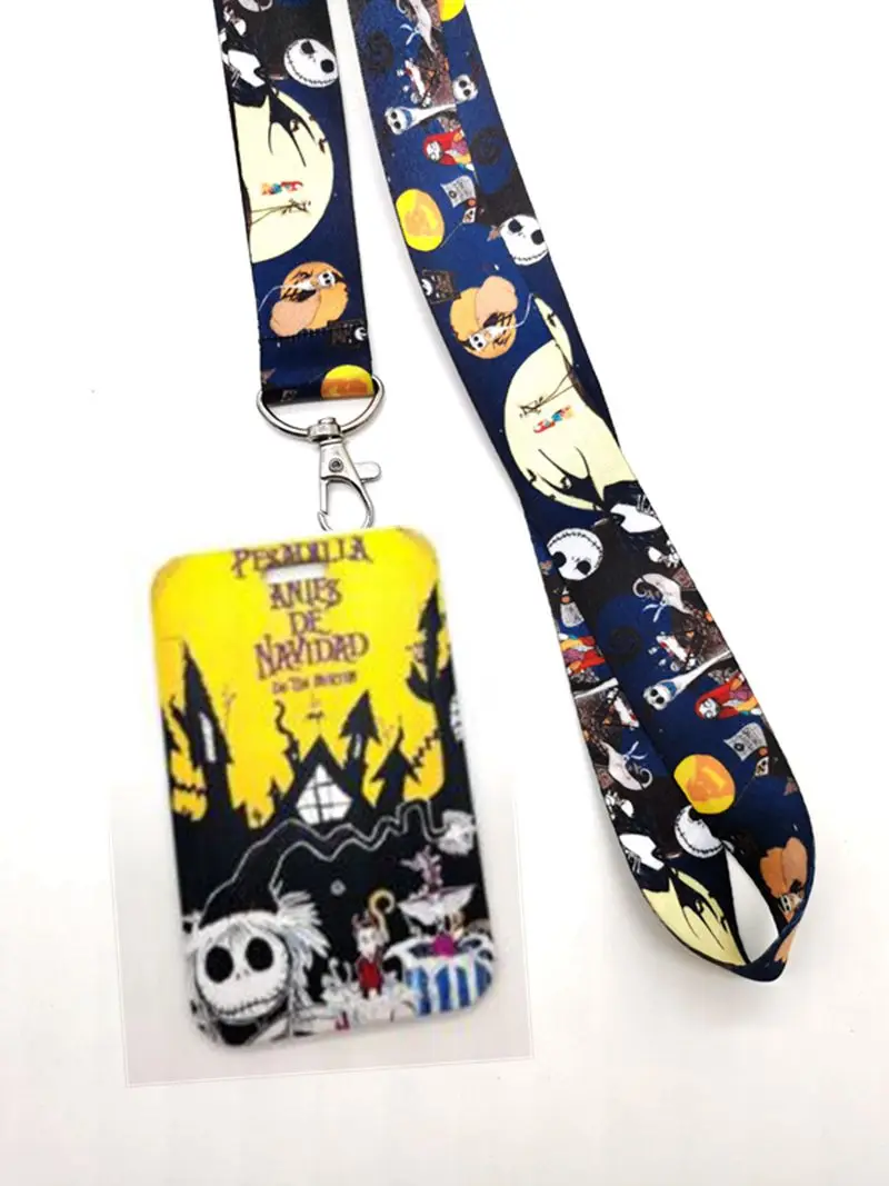 1 комплект с принтом &quotКошмар перед Рождеством&quot карты ремешок ключ шнур значок