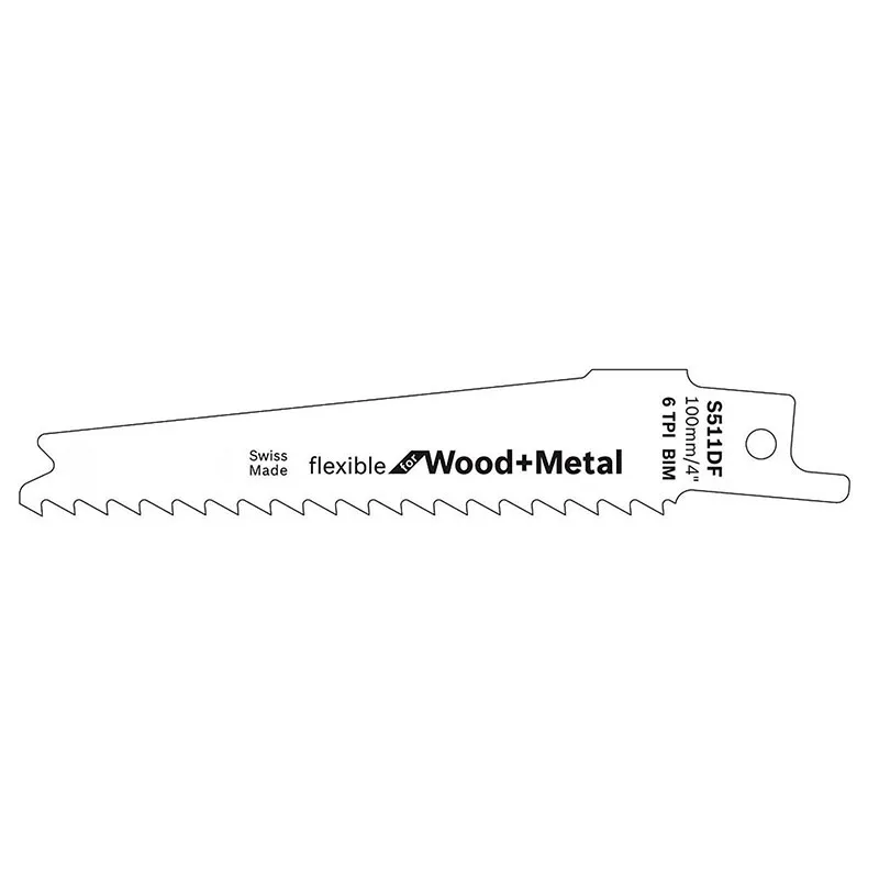 

1pc S511df Blades Wood For Bosch Bim Metal Saws 6tpi Cutting Sabre 10cm Replaces