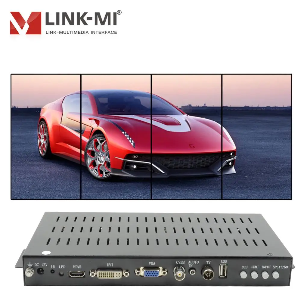 LINK MI вертикальный 2x2 1x4 1x3 1x2 настенный видеоконтроллер HDMI + DVI VGA CVBS TV USB входы