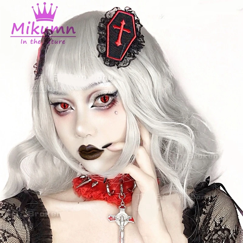 

Gothic Dark Chic Cross Lace Hair Clip Women Lolita Hair Accessories