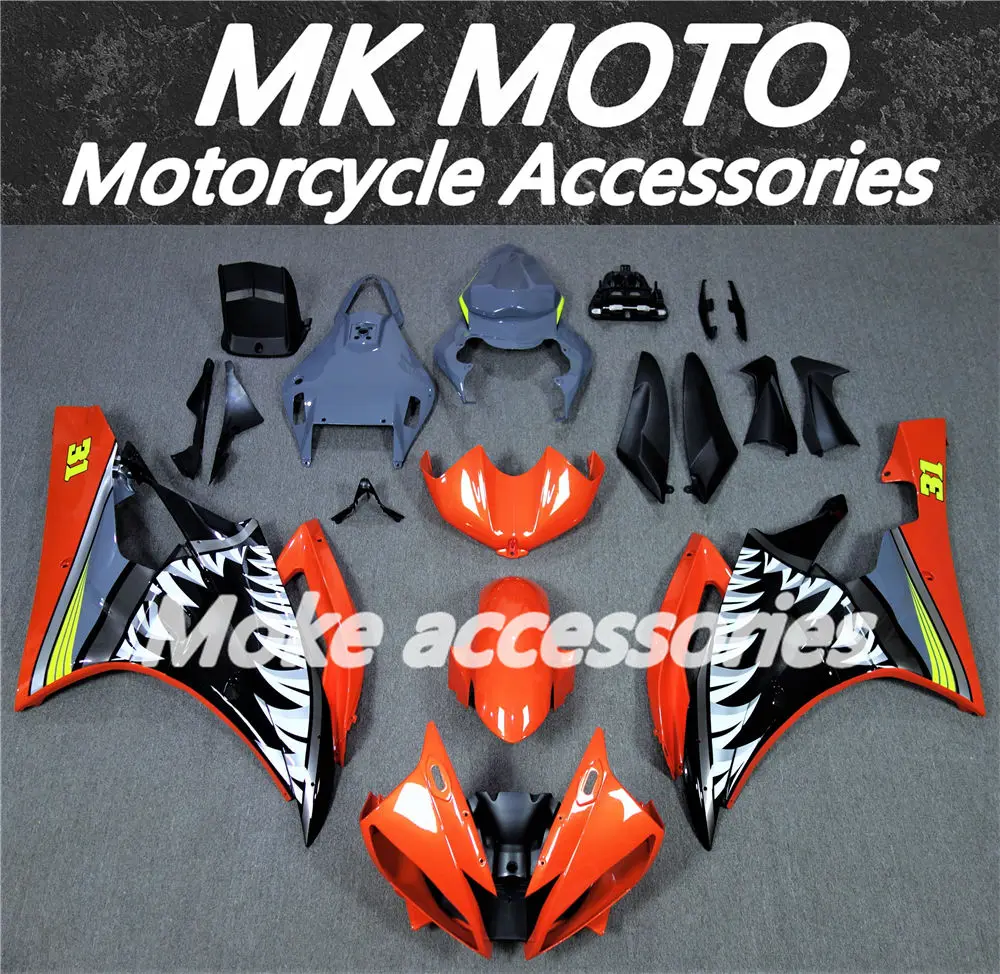 Motorcycle Fairings Kit Fit For R6 2006-2007 Bodywork Set Abs Orange red concrete grey Shark