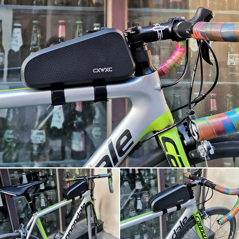 

TPU Bicycle Bag Waterproof Cycling Top Front Tube Frame Bag Large Capacity MTB Road Bike Pannier Bicycle Accessories