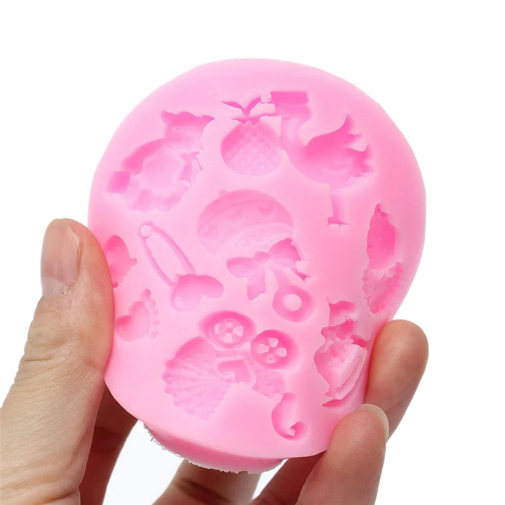 Детская вечеринка для душа 3D силиконовая форма помадки украшения торта сахарное