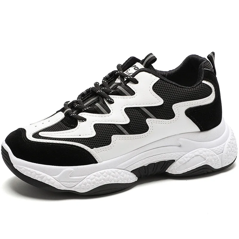 Qiu dong/Лидер продаж женская обувь для папы на толстой подошве трендовые дышащие