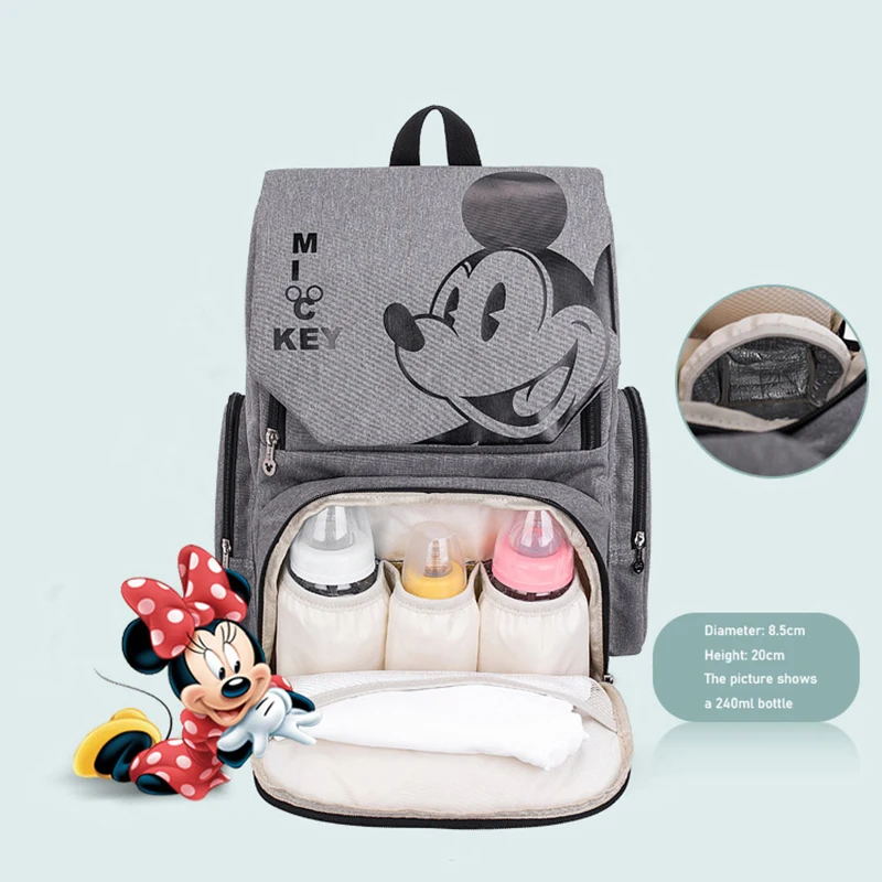 Disney Микки Минни Дисней Детские Мумия многофункциональные пеленки сумки Сумка для детской сменной одежды для коляска сумки подгузник сумка органайзер