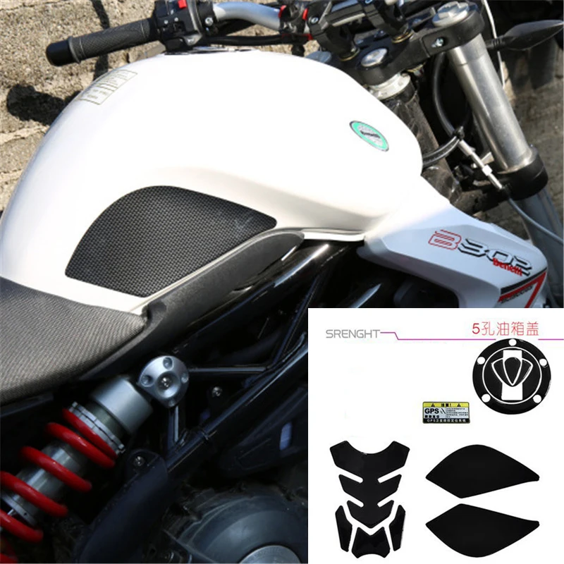 

Brand Part Motorcycle Sticker Anti slip Fuel Tank Pad Protector For Benelli BJ300GS Moto Side Gas Knee Grip Rubber Carbon filbre