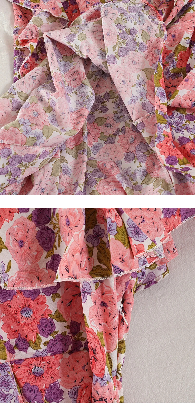 

Chiffon Print Strap Dress Women Sexy Off Shoulder Ruffle A-line Dress Summer Boho Casual Holiday Sundress