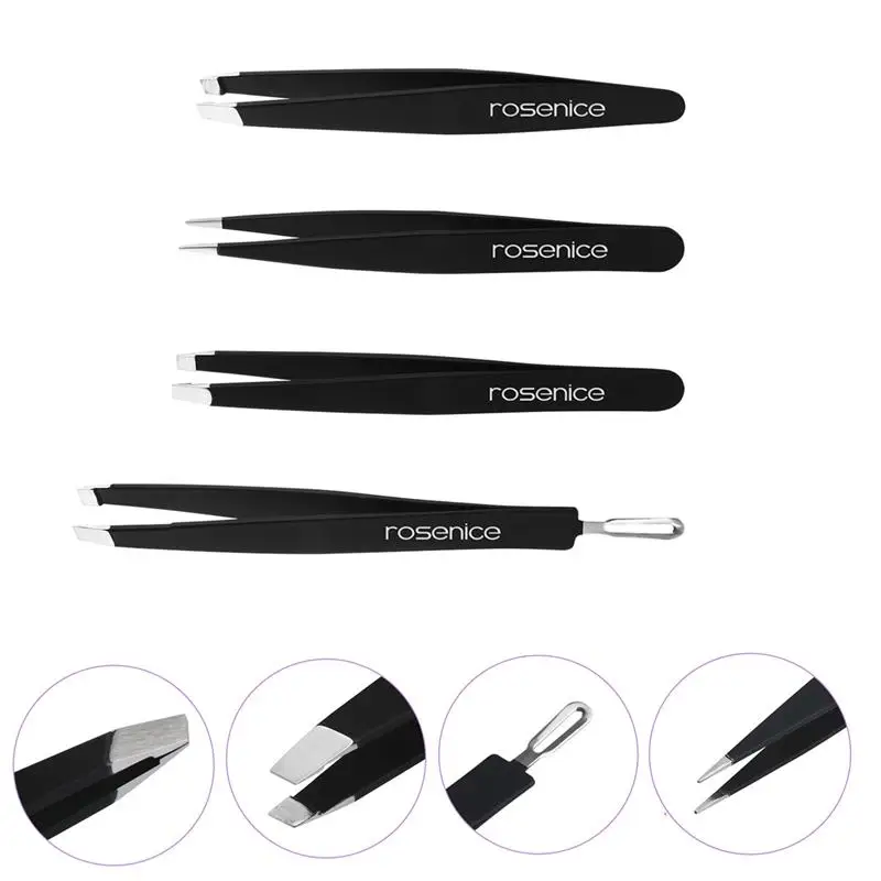 Профессиональный пинцет RUIMIO с наклонным наконечником из нержавеющей стали 401 4