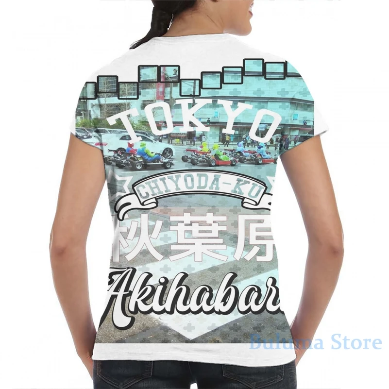 Футболка унисекс с рисунком Акихабара карт в Токио надписью Марио | Мужская