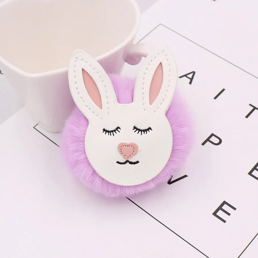 Новинка пушистый брелок с милым кроликом из искусственного меха кролика рекс для