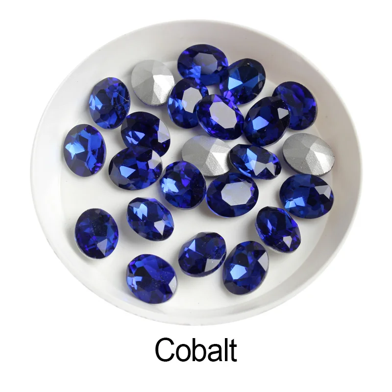 Красочные Стразы для ногтей смешанные овальные AB Хрустальные стеклянные