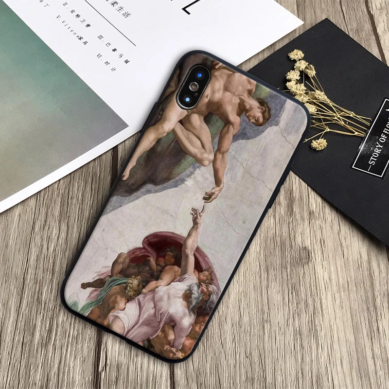 Для iphone 11 pro Чехол Мона Лиза арт Давид линии Мягкий силиконовый чехол для Apple 5 5S SE 6