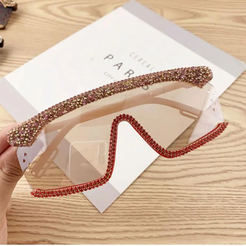 Розовые солнцезащитные очки с квадратными линзами Симпатичные пикантные