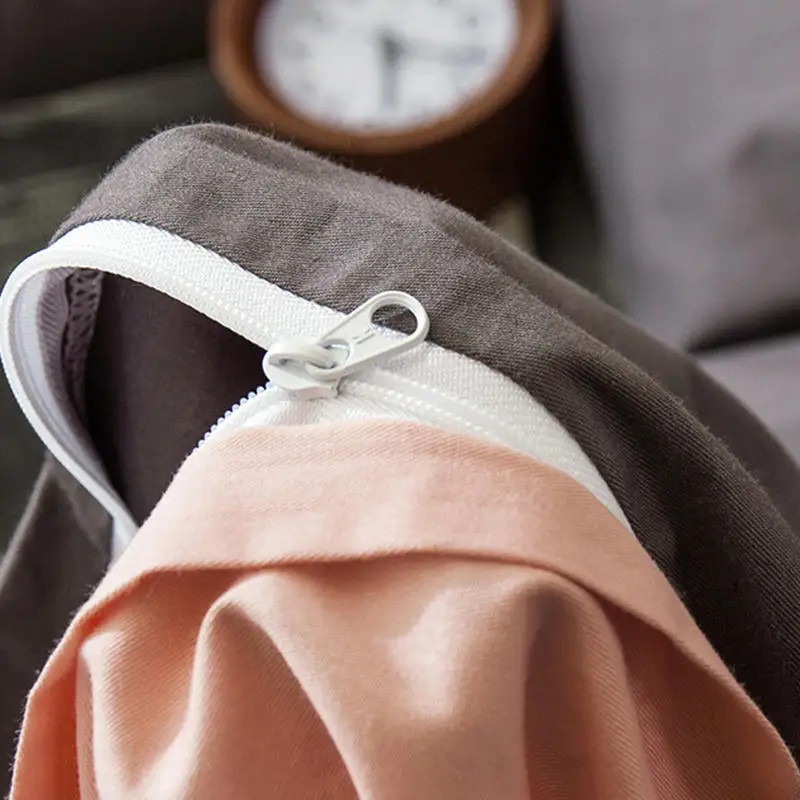 1 шт. одеяло из 100% хлопка серое однотонное окрашенное пододеяльник королевского