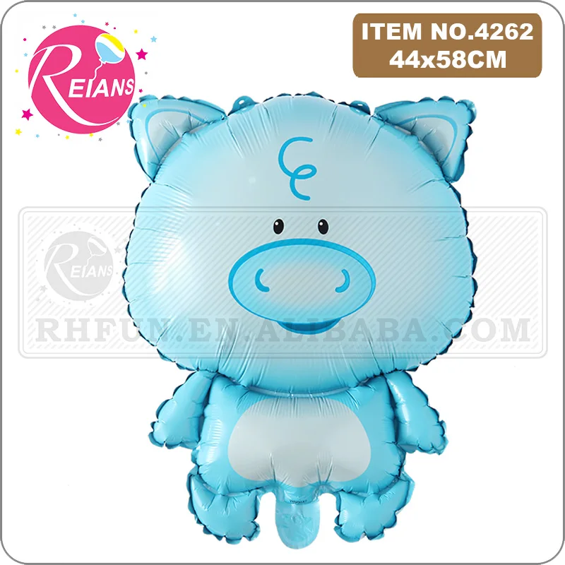 

Cartoon Big Pig Head Foil Cartoon Balloon Baby Shower Boy Girl Kids Happy Birthday Party Decoration Animal Helium Balloon