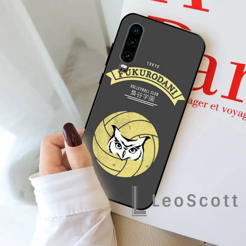

Karasuno Nekoma Crest Phone Case For Huawei honor Mate P 9 10 20 30 40 Pro 10i 7 8 a x Lite nova 5t