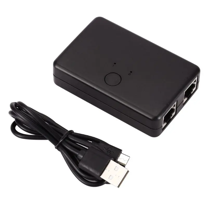 

Mini 2-Port Interface Switch Box Computer Internal and External Net Adapter R9JB