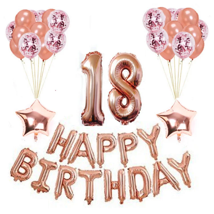 Светлый шар в виде цифры 18 на день рождения 15 г | Дом и сад