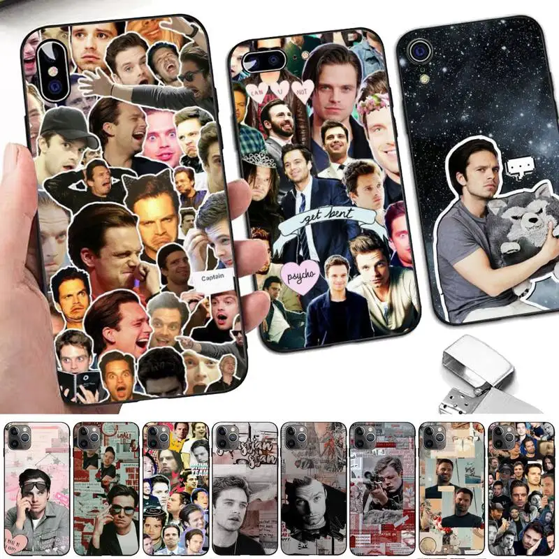 

Sebastian Stan Collage Bucky Barnes Phone Case for iphone 13 11 12 pro XS MAX 8 7 6 6S Plus X 5S SE 2020 XR case