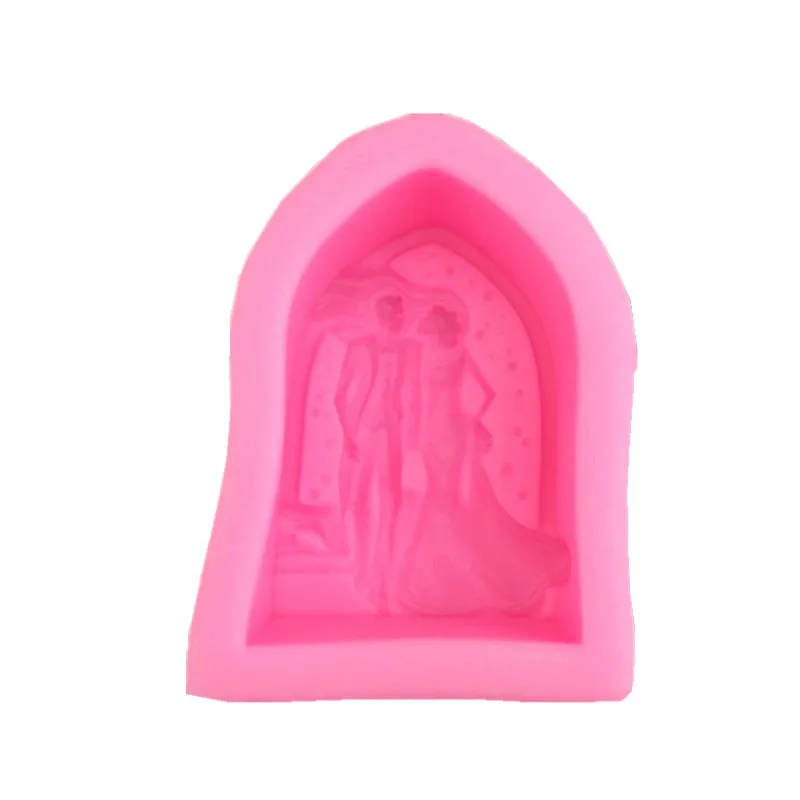 

3D bride groom shape cake mold sugar craft soft candy cake tool cake decoration mold wedding mold