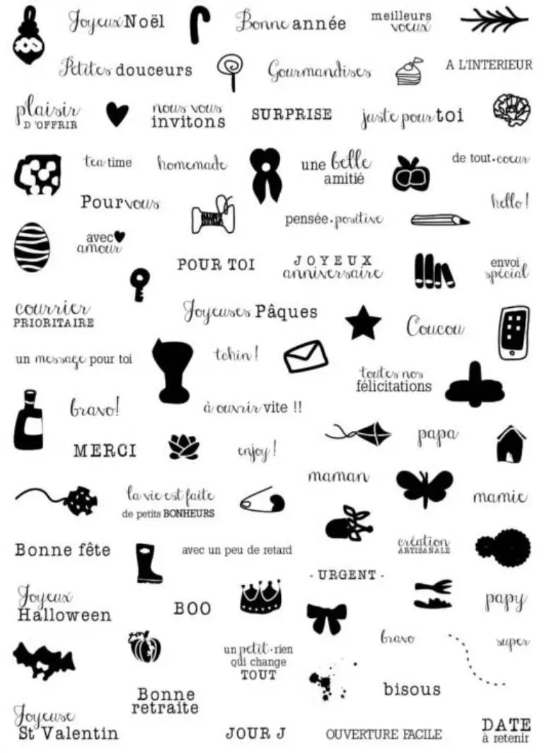 Французский прозрачный силиконовый штамп/печать для сделай сам