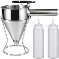 retail batter dispenser pancake batter dispenser stainless steel stirring batter separator funnels with handle rack