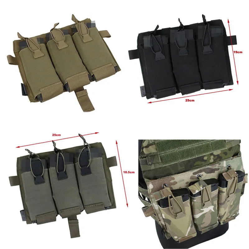 Сумка Тактическая Molle M4 с тройной магнитной сумкой TMC3465 BK/CB/RG для тактического