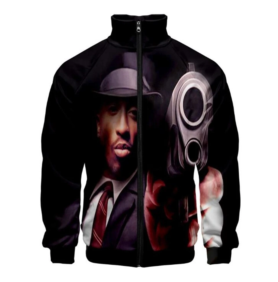 Куртка мужская с капюшоном худи в стиле хип-хоп раппер Тупак Харадзюку - купить по