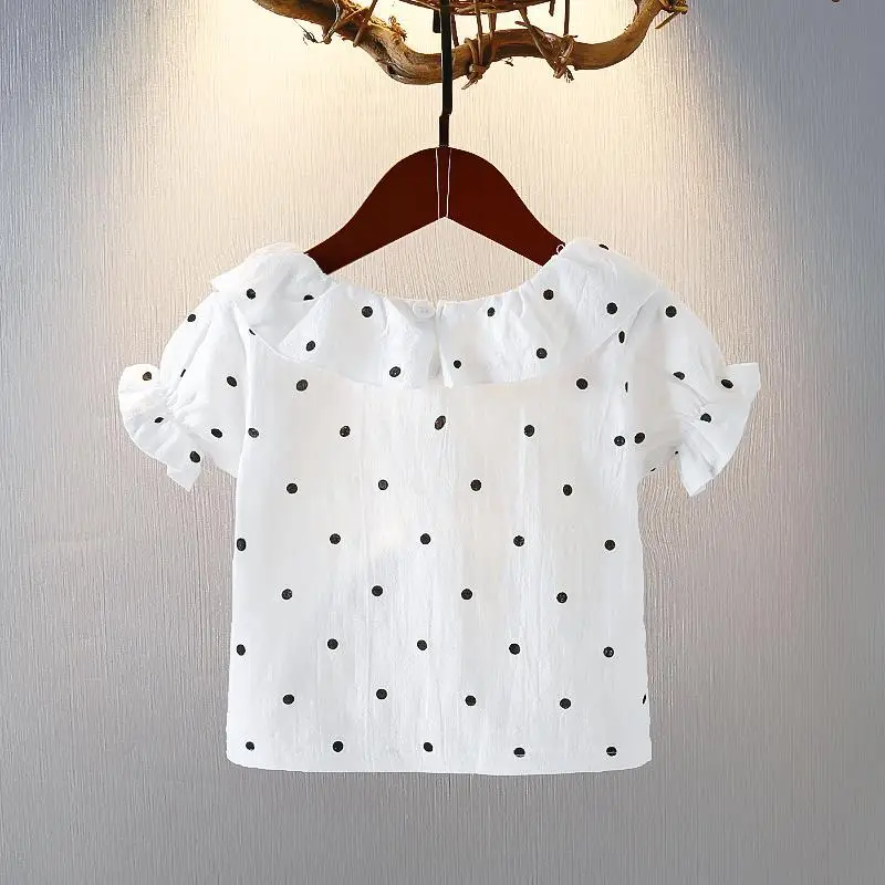 

Baby Clothes Set Girls New Summer T-shirt Jeans Two-piece Children's Suspender Shorts Two-piece Denim Suit