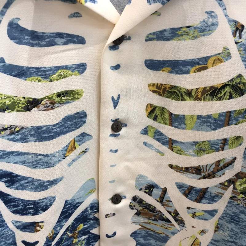 

Bone Printing Women 1:1 High-quality Beach Style Tees KAPITAL Shirts longsleeve Shirt for Men