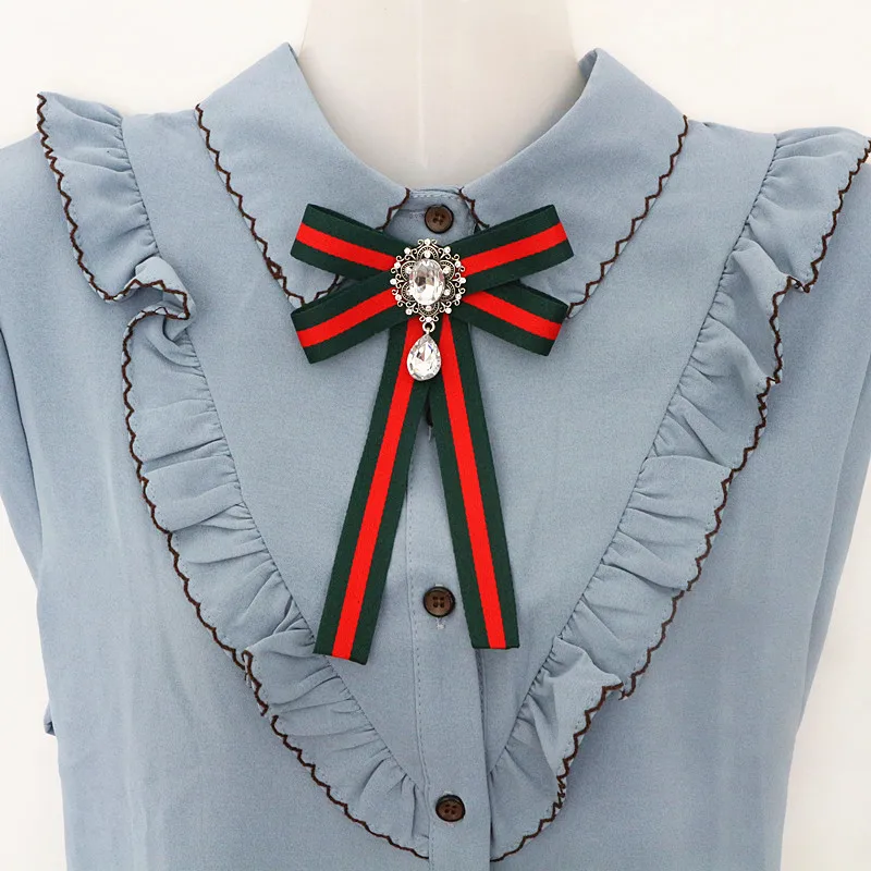 Модный ручной работы воротник галстук корсаж брошь платье рубашка бант ткань