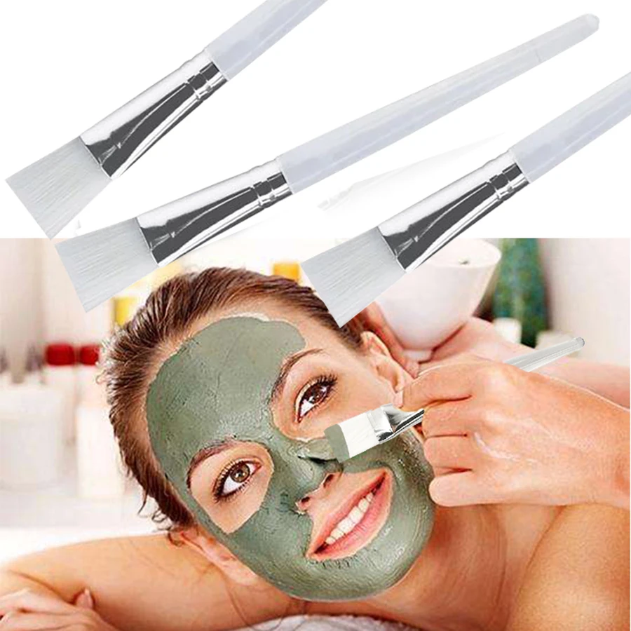 3 шт. набор кистей для макияжа лица белые косметические кисти|mask brush|facial mask brushbrush set