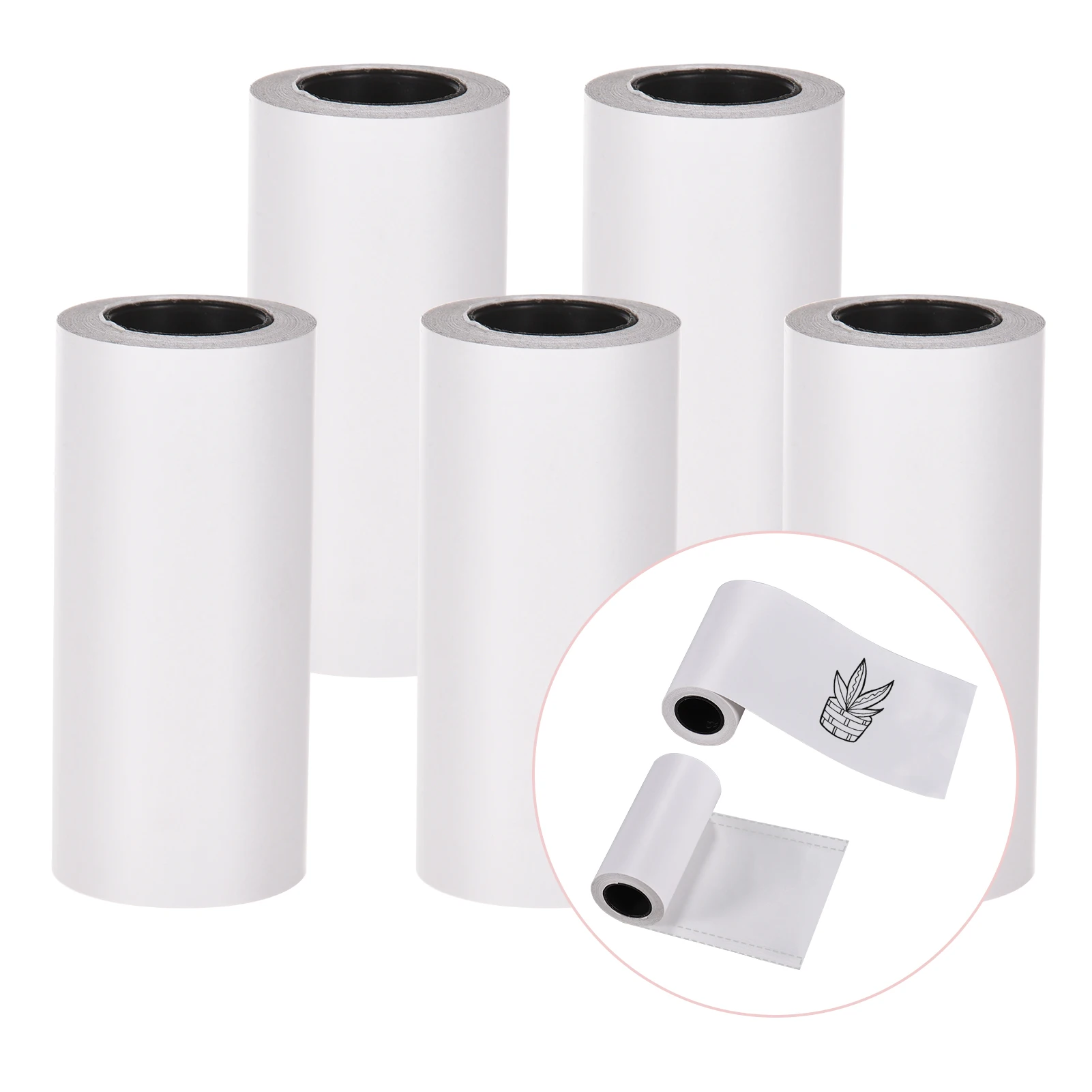 

3/5 рулонов самоклеящейся термобумаги, рулон липкой бумаги, не содержит Бисфенол А, 57x30 мм для термального принтера ANG Poooli Phomemo