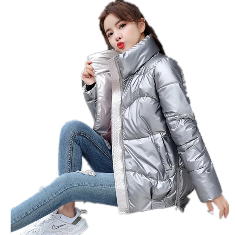 

New bright face down cotton padded women's 2020 winter wear women's Korean jacket stand collar cotton padded jacket jacket