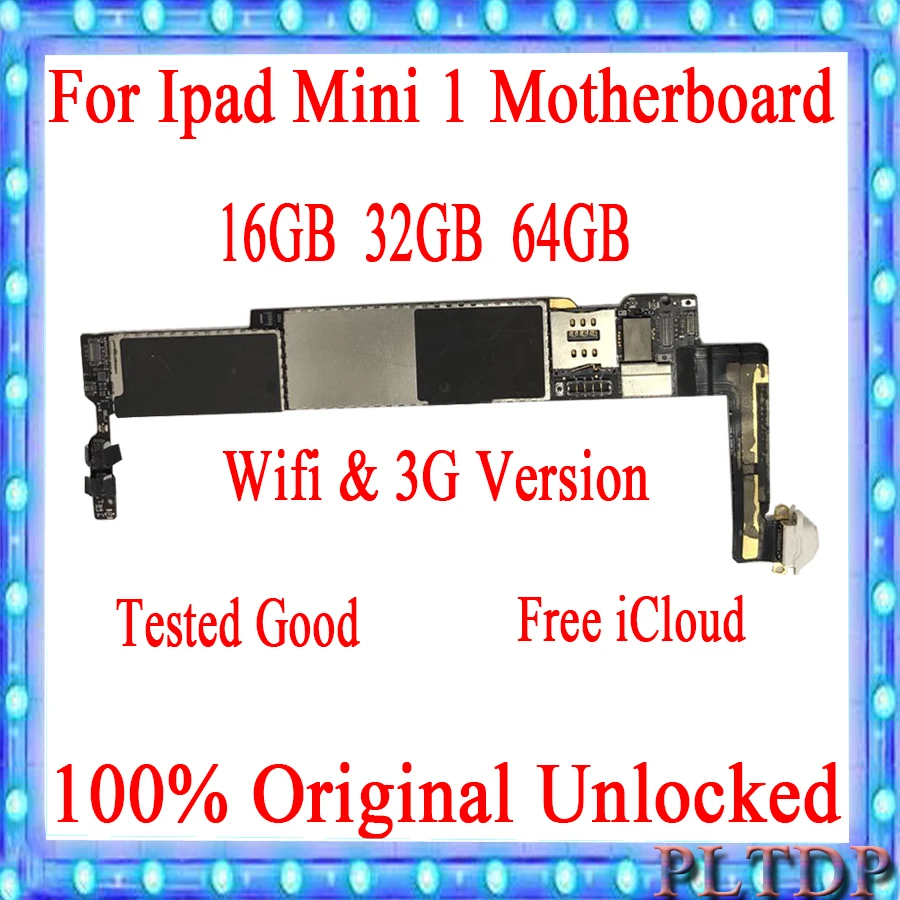 Wifi /Wifi + версия 3G Оригинальная разблокированная icloud для Ipad MINI 1 Материнская плата