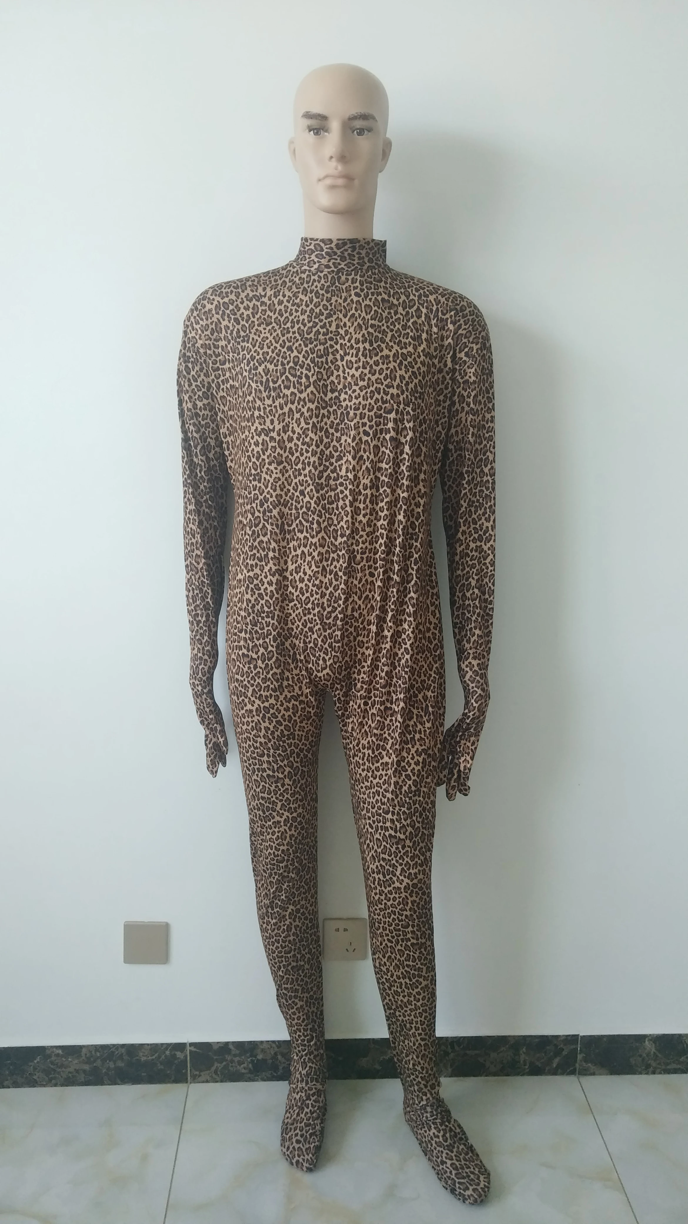 Костюм для косплея на Хэллоуин леопардовые Колготки Комбинезон из спандекса