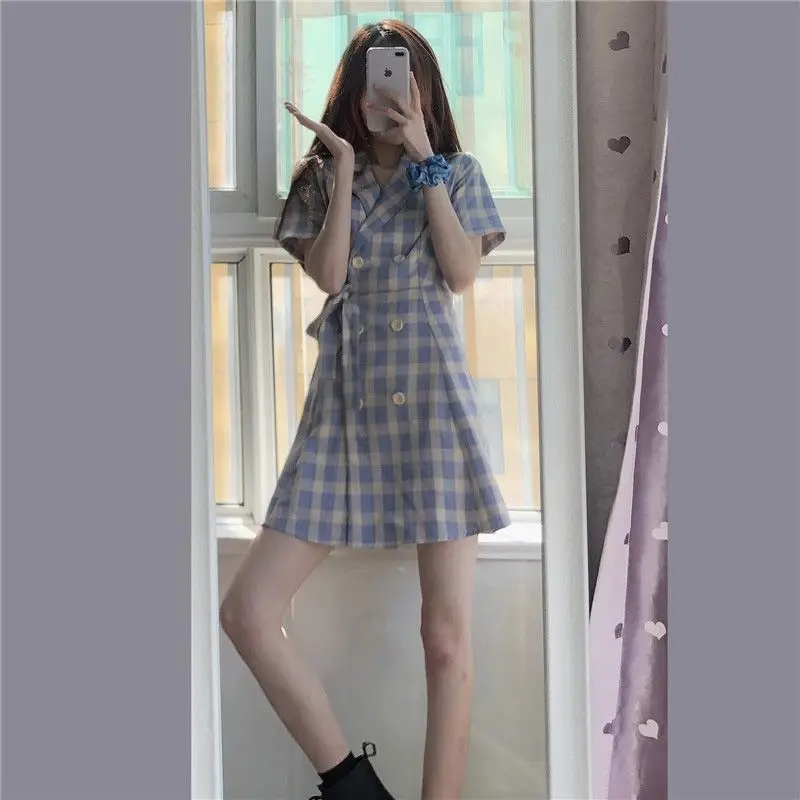 

Elegant dress in small, light, ripe, sweet, salty, suit, Plaid Dress, women's new summer 2020