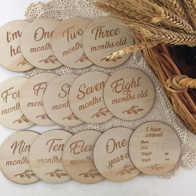 14 шт./компл. детская ежемесячная деревянная карточка реквизит для фотосъемки