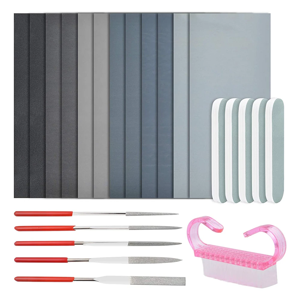 

Набор инструментов для полировки смолы, 23 шт., набор инструментов для полировки смолы и шлифовки, набор инструментов для литья смолы, включает 12 наждачных листов
