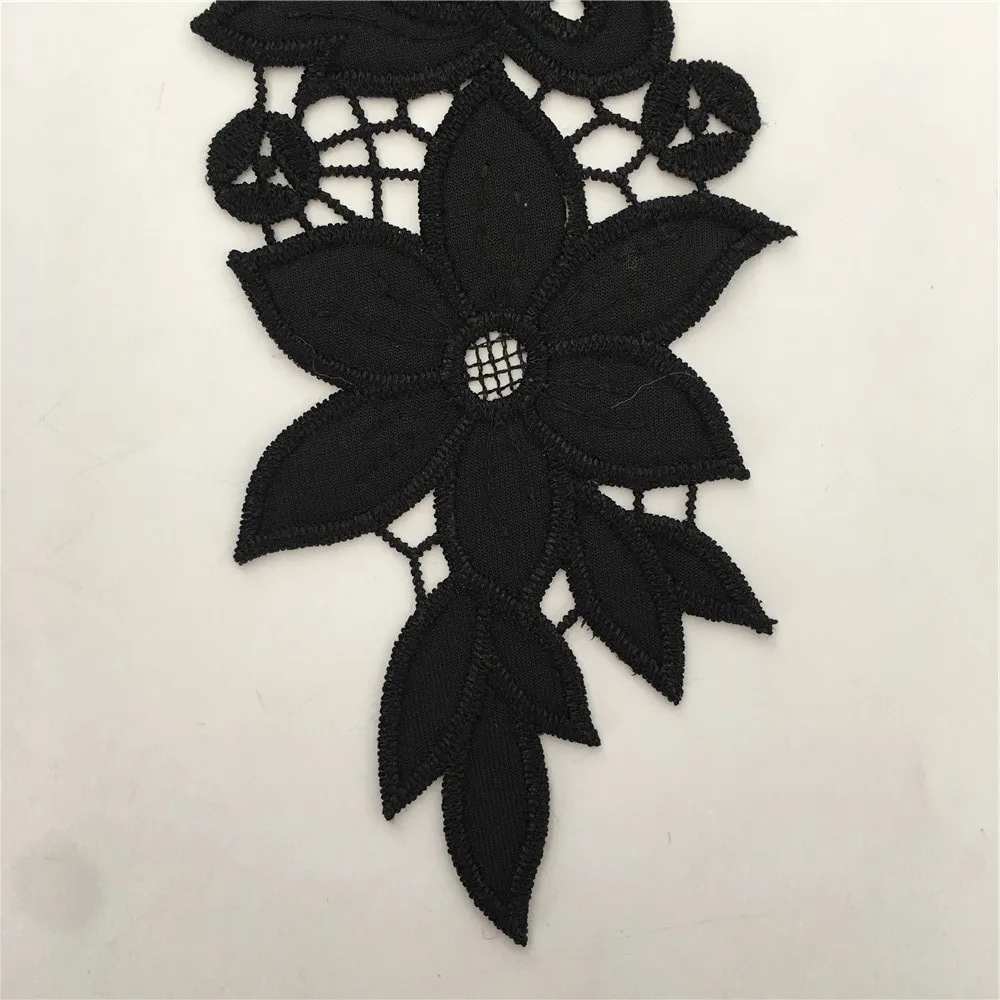 Бархат кружево черного цвета вышивка декольте украшения одежды воротник ткань DIY