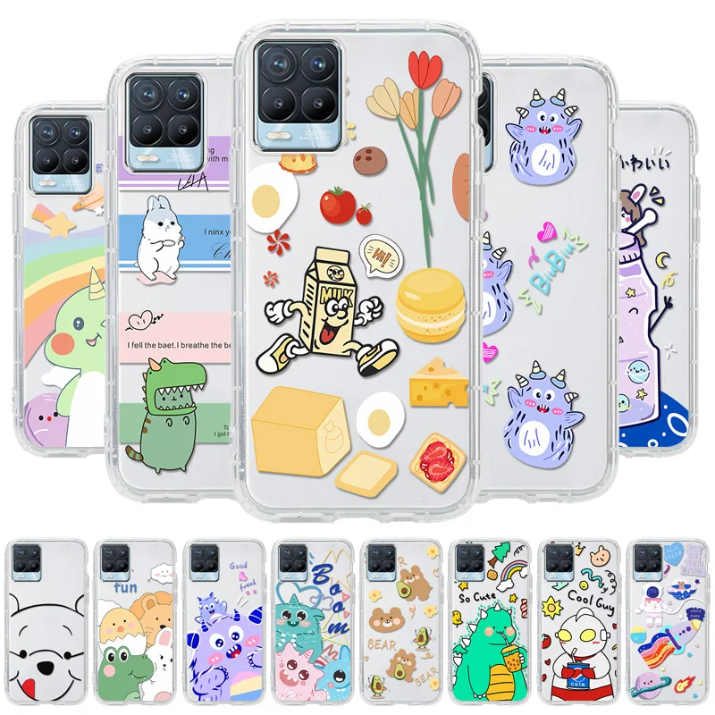 

Realme 8 Pro Cases Realme C21 7 Q3 Pro 5 6i C11 C15 C12 C17 C20 Cartoon Silicone Phone Fundas For OPPO A9 A5 2020 A53 A15 Covers