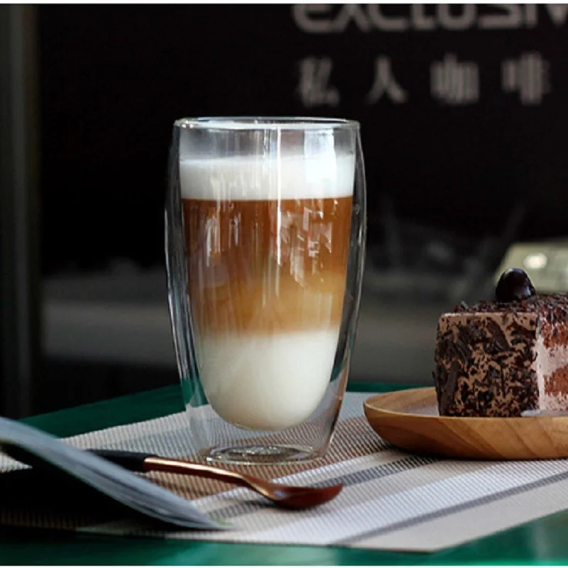 650 мл стакан в форме сердца с двойными стенками устойчивая к воздействию чая пива