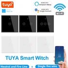 Умный сенсорный выключатель TUYA, Wi-Fi, 123 клавиши, 110-250 В, домашняя настенная кнопка для умного дома, переключатель европейского стандарта, работает с Alexa и Google Home