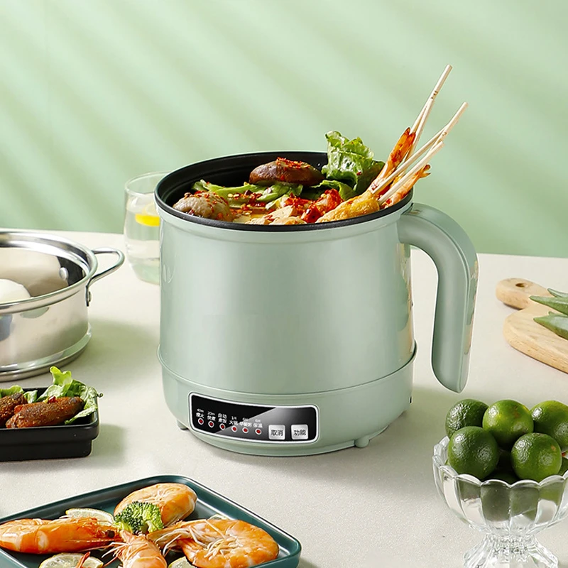 

Household Multifunction Electric Cooking Machine 1/2 Layer Stainless Steel Rice Cooker Hotpot Noodles Food Steamer Heating Pot